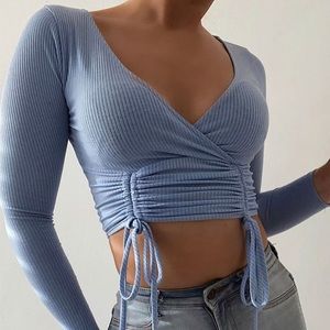 Ruched Long Sleeve Top
